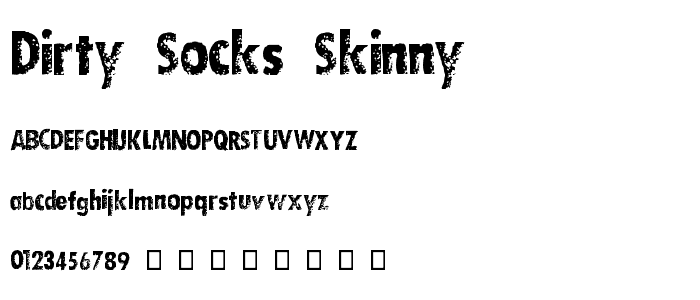 DIRTY SOCKS SKINNY font